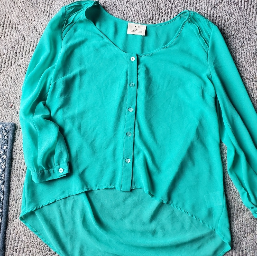 UO high low blouse